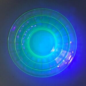 Uranium Green Depression Era Serving Saucer